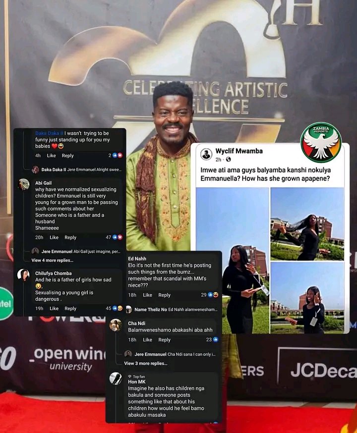 WILCLIFF MWAMBA RESPONDS TO SOCIAL MEDIA BACKLASH OVER COMMENTS ON EMMANUELLA